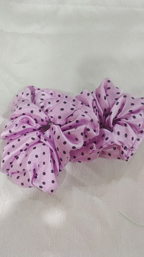 Coloured Polka Dot Scrunchy