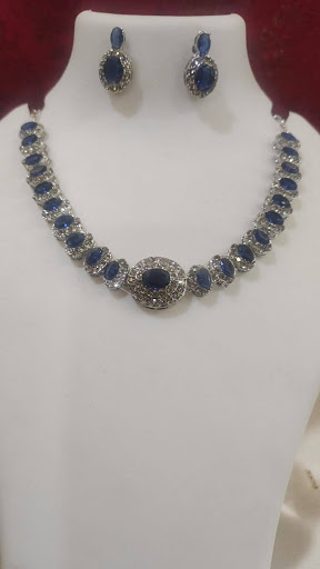 Sapphire Serenity Blue Crystal Necklace and Earring Set
